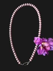 Ketting kort glaskraal lila