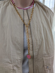 Korte ketting roze