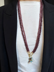 Lange ketting burgundy