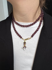 Lange ketting burgundy