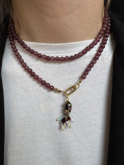 Lange ketting burgundy