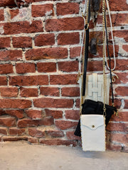 Beige leren tasje